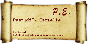 Pastyák Esztella névjegykártya